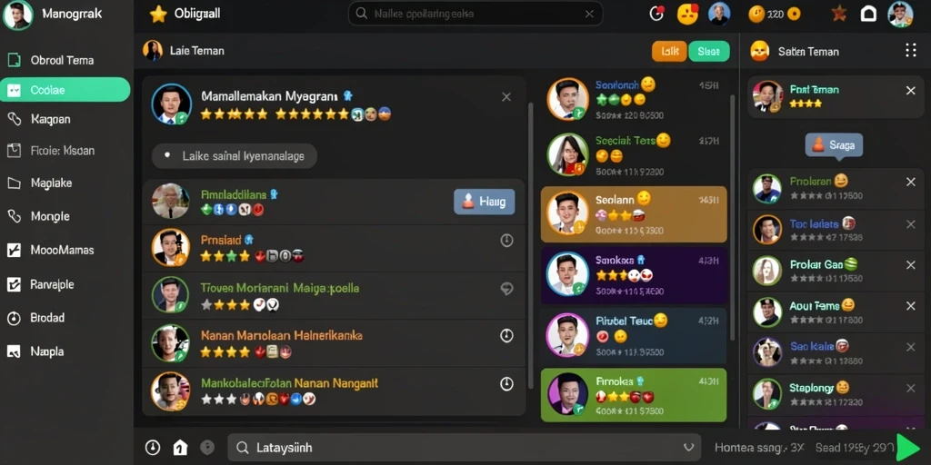Fitur sosial untuk berinteraksi dengan pemain lain.
